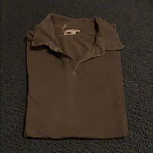 James Perse Collared Tee Shirt Greyish Blue Color